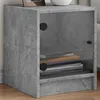 Image de vidaXL Tables de Chevet et Portes Vitrées 2 pcs, Armoire de Nuit, Table de Téléphone, Armoire Latérale, Meuble de Rangement 836350