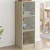 Image de vidaXL Buffet avec Portes en Verre, Armoire Latérale avec Rangement, Meuble de Salon Salle de Séjour Intérieur, Moderne, Chêne Sonoma