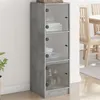 Image de vidaXL Buffet avec Portes en Verre, Armoire Latérale avec Rangement, Meuble de Salon Salle de Séjour Intérieur, Moderne, Gris Béton