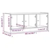 Image de vidaXL Meuble TV avec portes en verre chêne sonoma 102x37x42 cm 836408