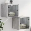 Image de vidaXL Tables de chevet et portes vitrées 2pcs sonoma gris 35x37x35cm836473