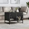 Image de vidaXL Table Basse avec Portes en Verre, Bout de Canapé avec Rangement, Table d'Appoint Salon Salle de Séjour Intérieur, 836540