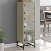 Image de vidaXL Buffet avec portes en verre chêne sonoma 35x37x120 cm 836562
