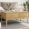 Image de vidaXL Table basse FLORO cire marron 99x55,5x45 cm bois massif de pin374017
