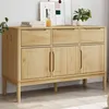 Image de vidaXL Dressoir FLORO 114x43x74 cm massief grenenhout wasbruin374023