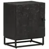 Image de vidaXL Table de Chevet, Armoire de Chevet avec Pieds, Table de Nuit, Meuble de Rangement Chambre à Coucher, Noir Bois Massif 372004