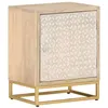 Image de Table de chevet 40x30x50 cm bois massif manguier et fer