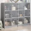 Image de Bibliothèque avec portes sonoma gris 136x37x109 cm