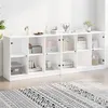 Image de vidaXL Bibliothèque avec portes blanc 204x37x75 cm bois d'ingénierie3206531