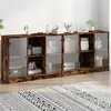 Image de vidaXL Bibliothèque avec Portes, Armoire à Livres avec Rangement, Meuble à Livres Bureau Salon, Moderne, Chêne Fumé Bois 3206535
