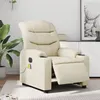 Image de vidaXL Fauteuil de massage, relaxation électrique similicuir crème