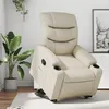 Image de vidaXL Fauteuil de relaxation inclinable similicuir crème