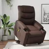 Image de vidaXL Fauteuil de massage, relaxation similicuir marron