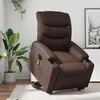 Image de vidaXL Fauteuil de relaxation, massage, inclinable électrique similicuir marron
