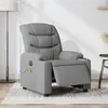 Image de vidaXL Fauteuil de massage, relaxation électrique réglable tissu gris clair