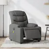 Image de vidaXL Fauteuil de massage, relaxation électrique réglable tissu gris foncé
