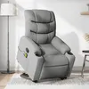 Image de vidaXL Fauteuil de massage, relaxation tissu gris clair