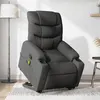 Image de vidaXL Fauteuil de massage, relaxation tissu gris foncé