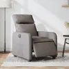 Image de vidaXL Fauteuil réglable électrique tissu taupe