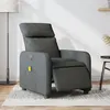 Image de vidaXL Fauteuil de massage, relaxation électrique réglable tissu gris foncé