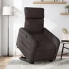 Image de vidaXL Fauteuil de relaxation inclinable tissu marron foncé