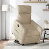 Image de vidaXL Fauteuil de relaxation inclinable tissu crème