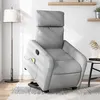 Image de vidaXL Fauteuil de massage, relaxation tissu gris clair