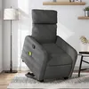 Image de vidaXL Fauteuil de massage, relaxation tissu gris foncé