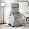Image de vidaXL stoel électrique réglable tissu gris clair