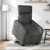 Image de vidaXL stoel électrique réglable tissu gris foncé