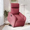 Image de vidaXL stoel électrique réglable tissu bordeaux
