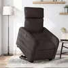 Image de vidaXL stoel électrique tissu marron foncé