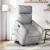 Image de vidaXL Fauteuil de relaxation, massage, inclinable électrique réglable tissu gris clair