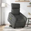 Image de vidaXL Fauteuil de relaxation, massage, inclinable électrique réglable tissu gris foncé