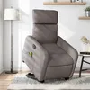 Image de vidaXL Fauteuil de relaxation, massage, inclinable électrique réglable tissu taupe