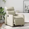 Image de vidaXL Fauteuil électrique réglable similicuir crème