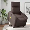 Image de vidaXL Fauteuil de massage, relaxation similicuir marron