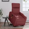 Image de vidaXL Fauteuil de massage, relaxation similicuir bordeaux