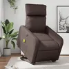 Image de vidaXL Fauteuil de relaxation, massage, inclinable électrique similicuir marron
