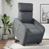 Image de vidaXL Fauteuil de relaxation, massage, inclinable électrique similicuir gris