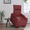 Image de vidaXL Fauteuil de relaxation, massage, inclinable électrique similicuir bordeaux