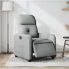 Image de vidaXL Fauteuil électrique réglable tissu gris clair