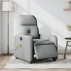 Image de vidaXL Fauteuil de massage, relaxation électrique réglable tissu gris clair