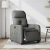 Image de vidaXL Fauteuil de massage, relaxation électrique réglable tissu gris foncé