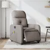 Image de vidaXL Fauteuil de massage, relaxation électrique réglable tissu taupe