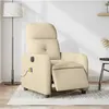 Image de vidaXL Fauteuil de massage, relaxation électrique réglable tissu crème
