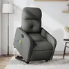 Image de vidaXL Fauteuil de massage, relaxation tissu gris foncé
