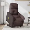 Image de vidaXL Fauteuil de massage, relaxation tissu marron foncé