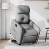 Image de vidaXL stoel électrique réglable tissu gris clair