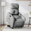 Image de vidaXL Fauteuil de relaxation, massage, inclinable électrique réglable tissu gris clair